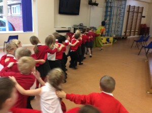 Finally he climbed all the way back to the moon on a huge ladder and mended the ship. The children had a really great day.